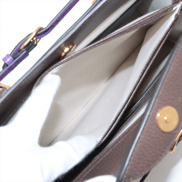 Gucci x Adidas Bamboo Diana Canvas & Leather 2 Way Handbag Beige×Brown 678842 - Picture 12 of 16